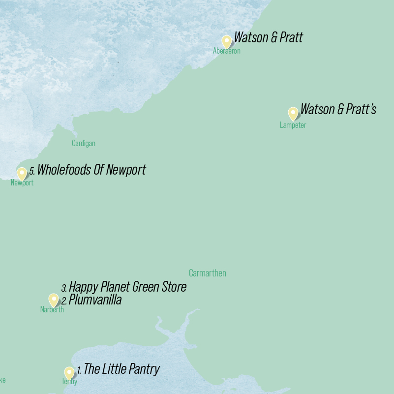 Adventure Everywhere - Organic Food Pembs Map feat Watson & Pratts