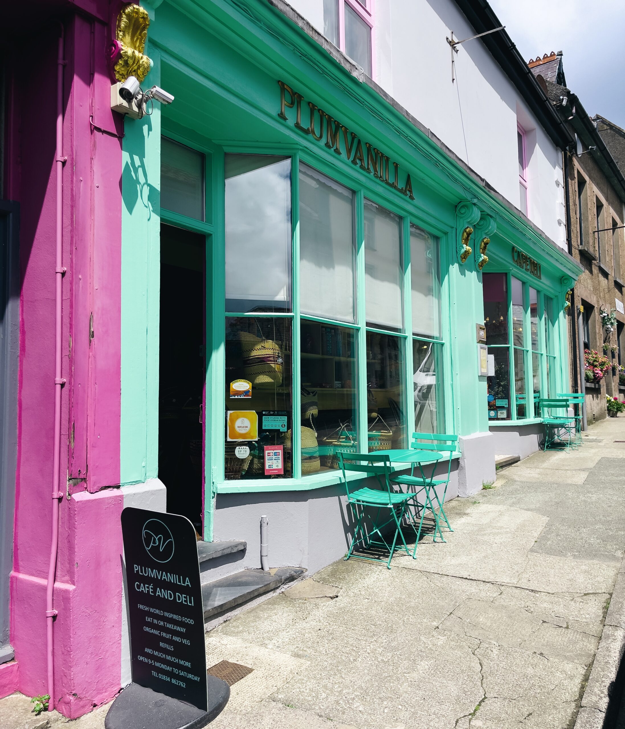 Lovely outside seating at PlumVanilla in the sun